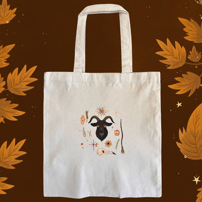 Recycled Cotton Canvas Folk Horror Tote