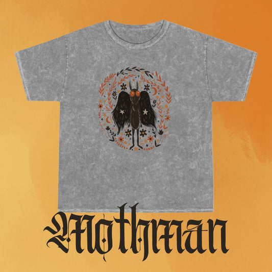 Folk Art Mothman Mineral Wash T-Shirt