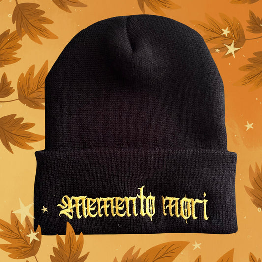 Black Memento Mori Beanie