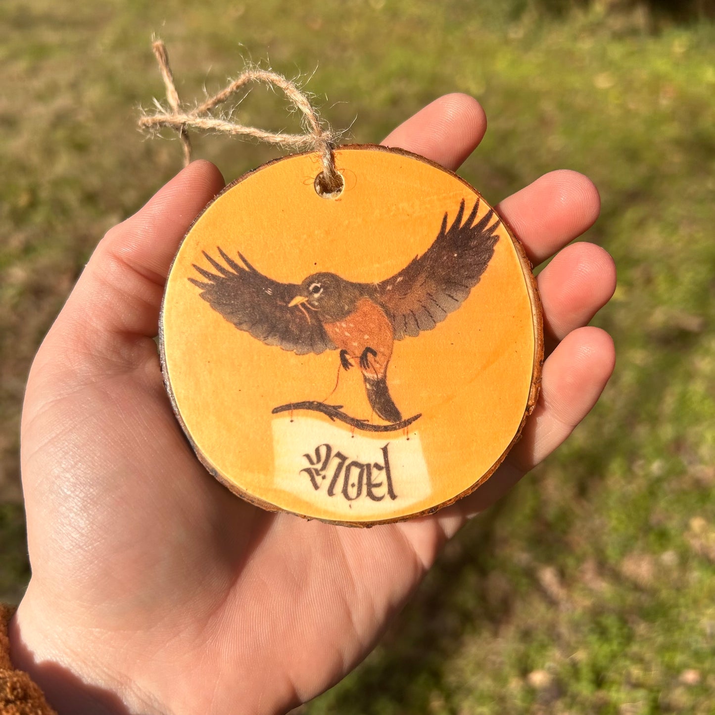 Handmade Noel Robin Ornament