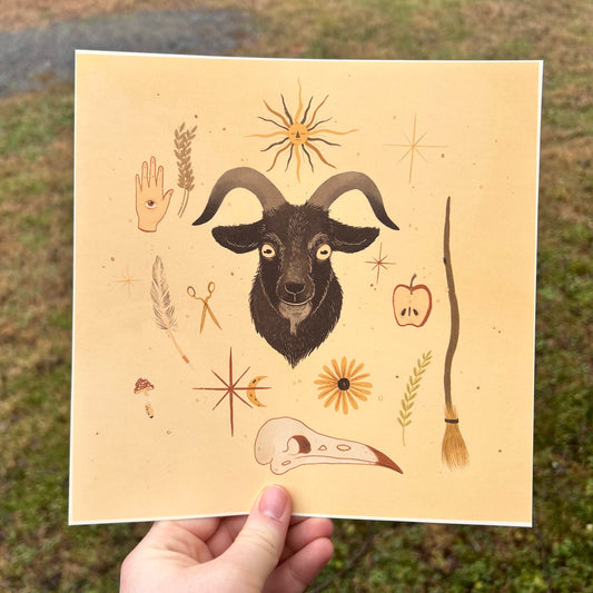 Folk Horror Goat Print