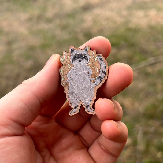 Take No Ish Raccoon Pin