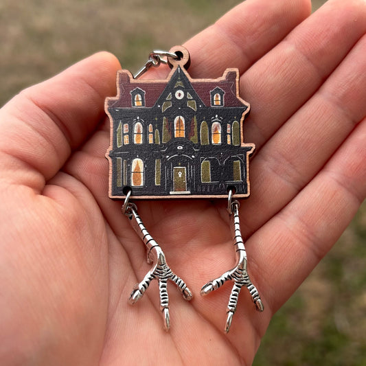 Victorian Baba Yaga House Earrings