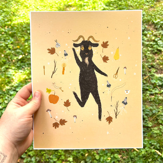 Autumnal Goat Print